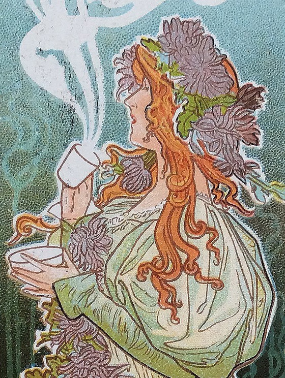 Image 1 of Henri Privat-Livemont - Litografía original de mini póster de Van Houten Cocoa