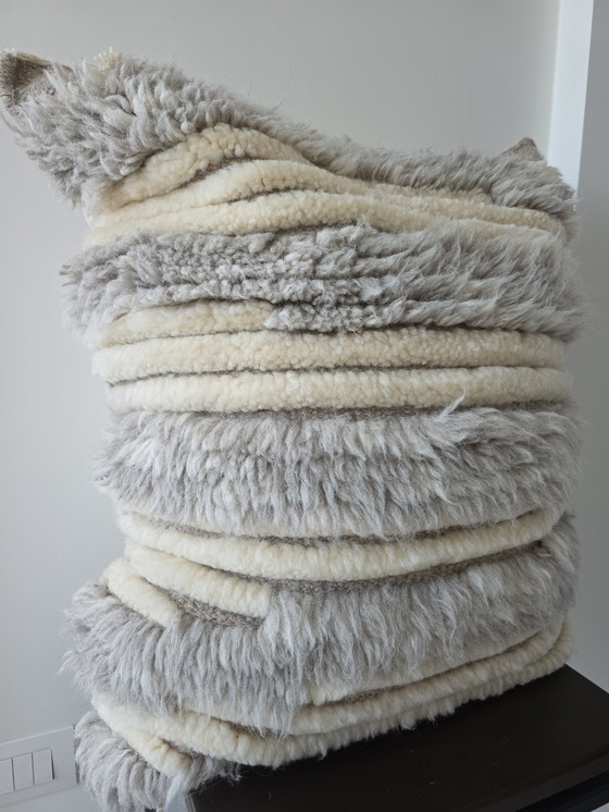 Image 1 of Hand-knotted wool pillowcase