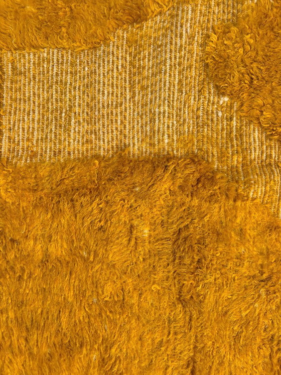 Image 1 of Yellow Mrirt Moroccan Wool Rug 200x300 cm– Handmade Thick Wool Berber Rug Woven by Women Cooperative