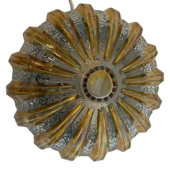 Image 1 of Deckenleuchte (oder Wandleuchte) mit gepresstem Glas - Wandleuchter - Midcentury Modern