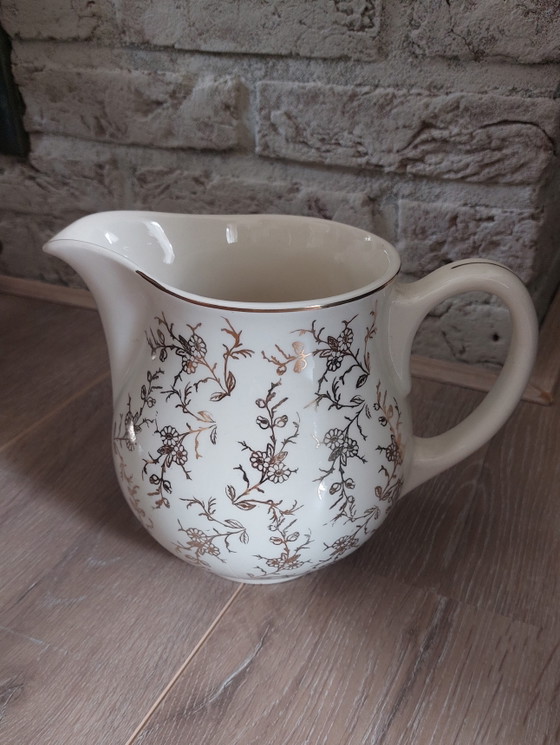 Image 1 of Antique Petrus Regout Milk Jug (16 cm) – Gold Decoration (ca. 1892-1900)