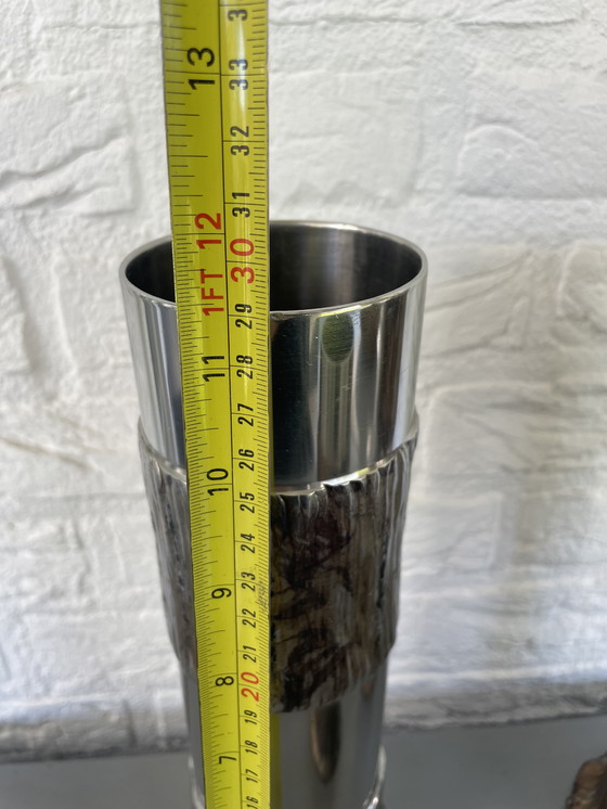 Image 1 of Satz von 3 brutalistischen Metallen aus Duitsland aus den Jahren 60/70