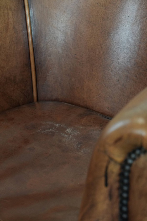 Image 1 of Club-Sessel aus Schaffell mit wunderschönen Farben und bequemem Sitz