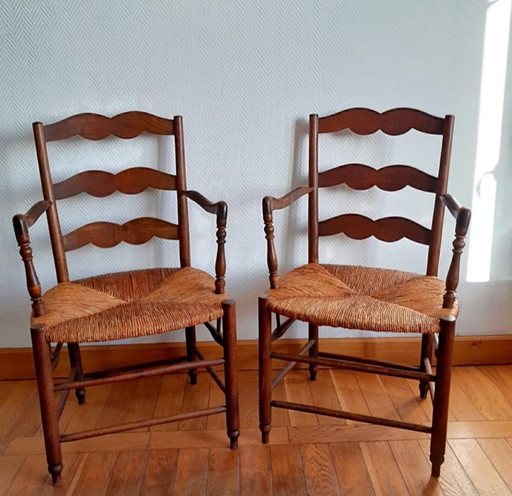 2x nursery chairs, Provençal style, 19th century