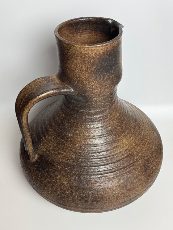 Image 1 of Giant Mid-Century Design Brutalist Studio Ceramic Handcrafted Jug, West Germany, 1960s