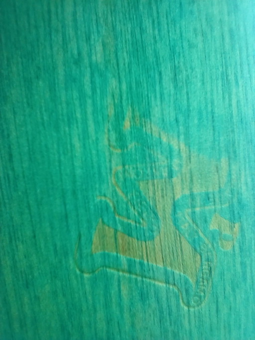 Bandeja de madera vintage exclusiva de Pietro Manzoni – Diseño posmoderno / Estilo Memphis de los años 80