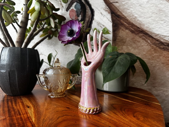 Vaso vintage con manico scultoreo - Anni '50/'60 circa – Oggetti decorativi, Porcelain (photo 3 of 7)