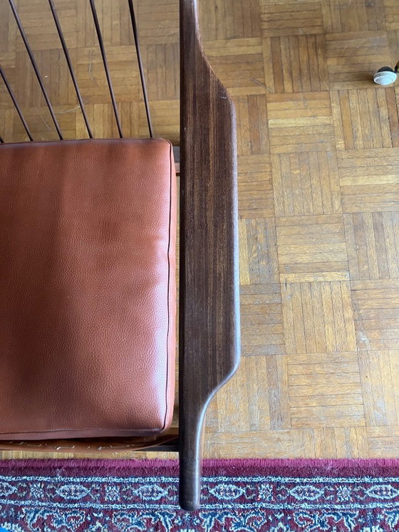 2 Scandinavische Vintage Designfauteuils|Teak & Leder|60-‘70 – Leather, Metal (photo 4 of 12)
