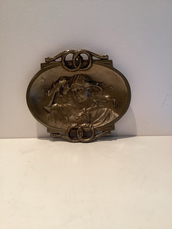 Splendida Vide-poche Art Nouveau Antica/Ciotola in Bronzo (17cm), Ciotole, Marrone (foto 5 di 5)