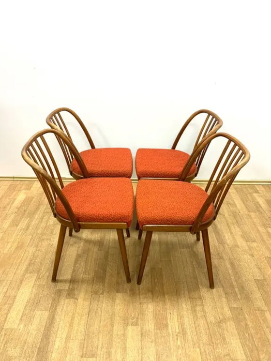 Image 1 of Set of 4 Chairs, TON by A. Šuman, 1960s, Czechoslovakia