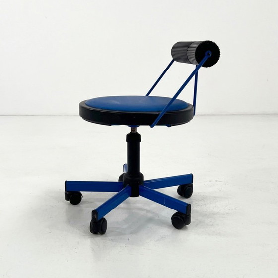 Image 1 of Verstelbare blauwe bureaustoel van Bieffeplast, jaren 80