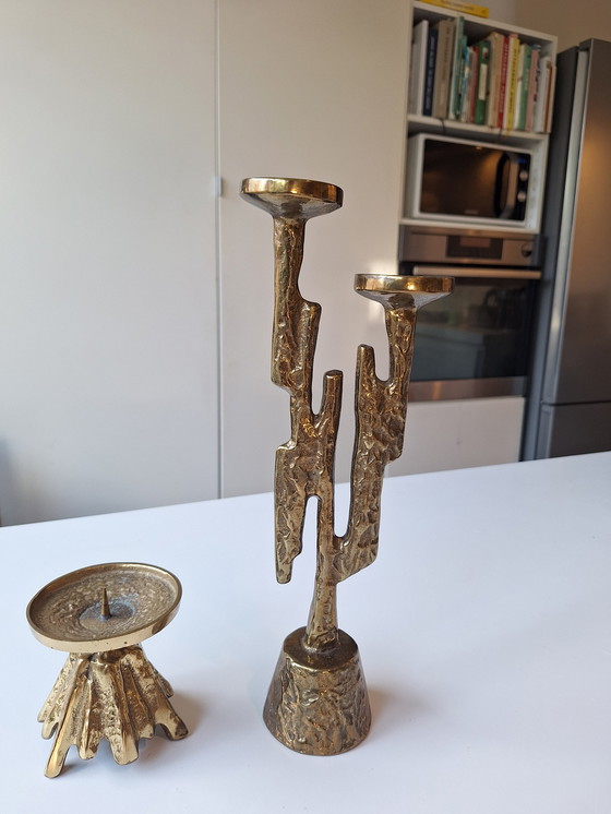 Image 1 of Brutalist Candle Holder by Horst Dalbeck