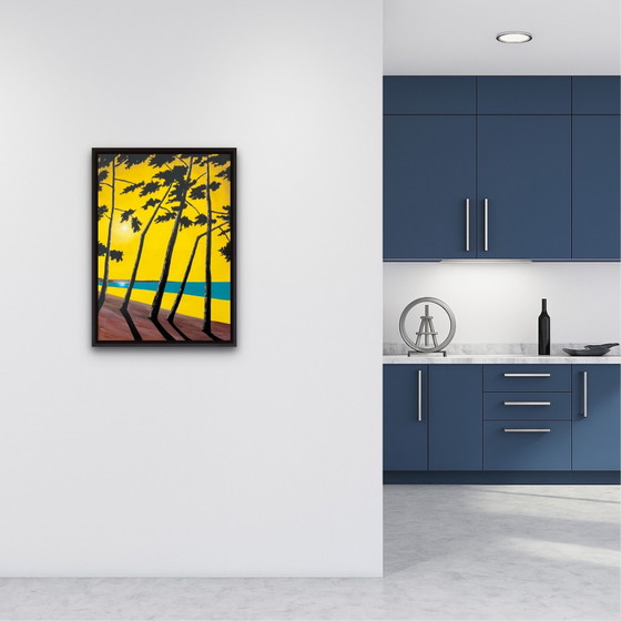 Image 1 of Acrylic and ink on canvas. 70x50cm