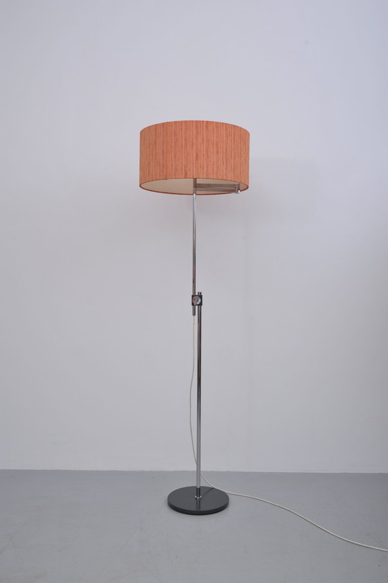 Image 1 of Floor lamp with red shade by Kaiser Leuchten (1960s)