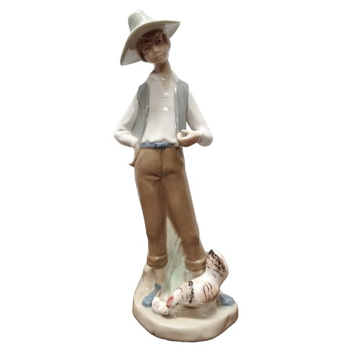 Vintage Porcelain Statuette Of A Young Man