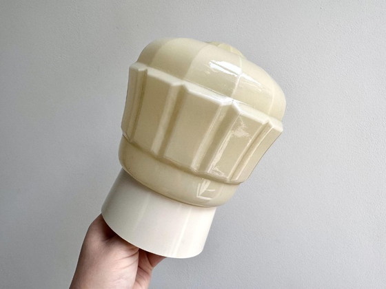 1x Plafonnier Thabur jaune pastel vintage / Lampe de plafond – Glass, Plastic (photo 3 of 5)