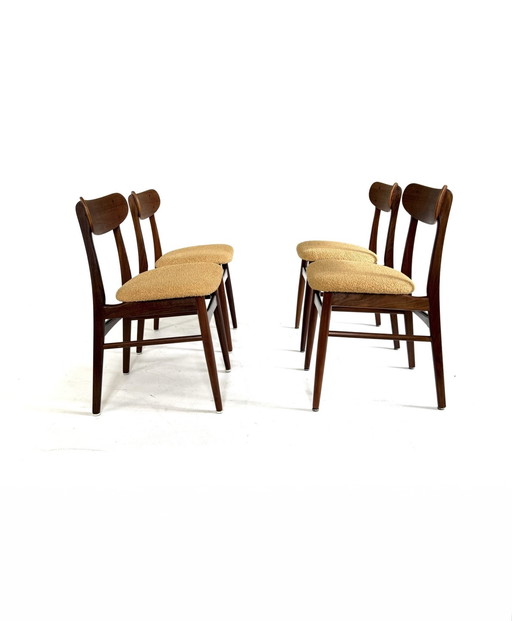 4x restored Farstrup Møbler dining chairs '60