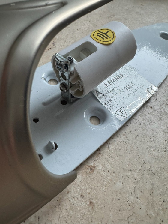 Vintage Art Deco Wall Light | 80s | Frosted Glass, Kemner, Metal, Silver (photo 9 of 9)