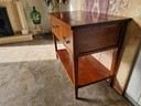 Classic French TV cabinet, side table, console table, laptop table, with a folding door. Dimensions: 87x48cm and 72cm high.