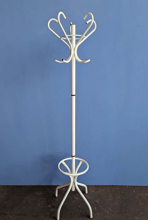 Porte-manteau vintage en métal blanc - années 1980