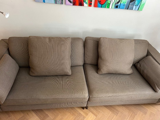 Image 1 of Minotti Hamilton three-seater sofa and two-seater sofa/chaise longue