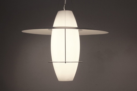 Suspension iconique Sonatra Fagerhult par Jan Wickelgren, Aluminium, polished steel, Blanc, Scandinavian (photo 4 sur 10)