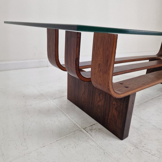 Image 1 of Elegant Mid-Century Teak Coffee Table by James Brown for T.H. Brown 1970's