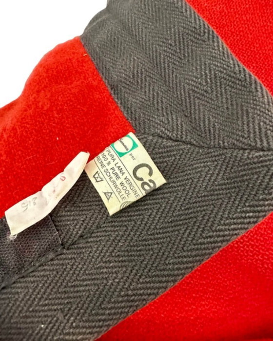 Image 1 of SOFA 'SINDBAD' BY VICO MAGISTRETTI FOR CASSINA RED VIRGIN WOOL