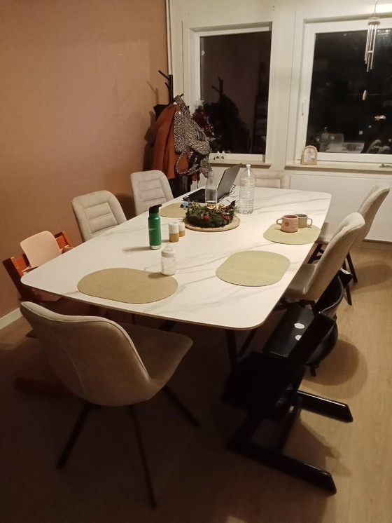 Image 1 of Ceramic table, cognac color