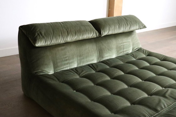Image 1 of Le bambole bed in green velvet By Mario Bellini for B&B Italia, 1970s