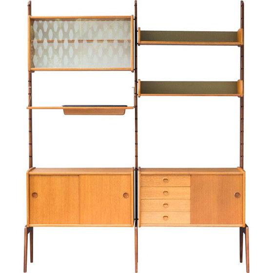 Image 1 of Vintage Rival teak wall unit by John Texmon for Blindheim Møbelfabrikk, Norway 1960