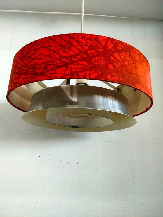 Image 1 of Lampada a sospensione ad anello Dijkstra vintage anni '60/'70, in condizioni da mercatino dell'usato.