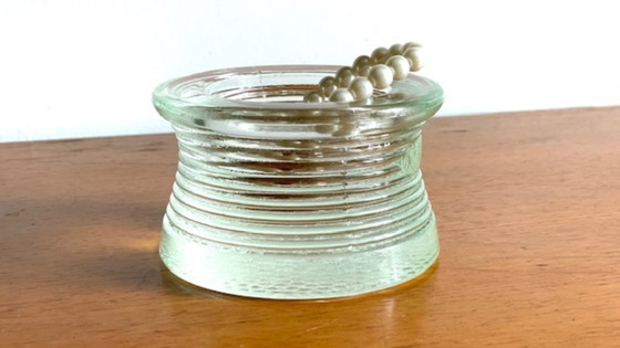 Image 1 of Vintage Glass Paperweight Trinket Tray