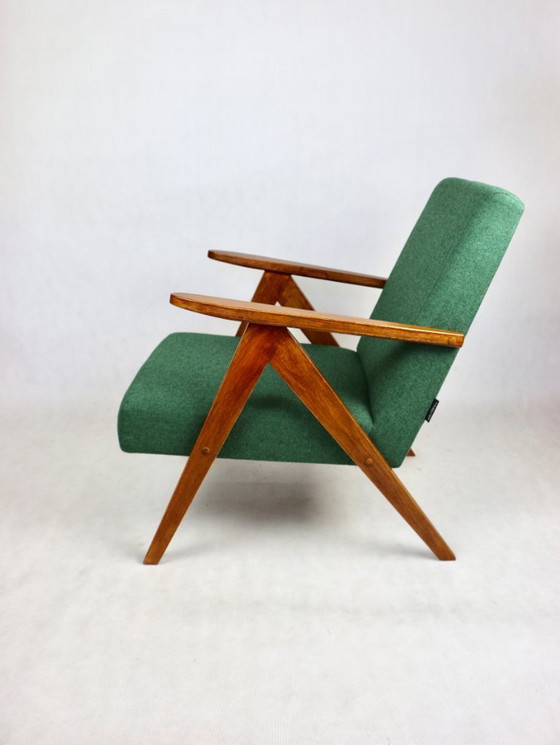 Image 1 of B-310 VAR-Sessel aus grünem Fischgrät-Tweed, 1970er Jahre