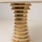 Italian Travertine and Brass Pedestal Dining Table by Marzio Cecchi for Studio Most, 1970s (photo 11 of 13)