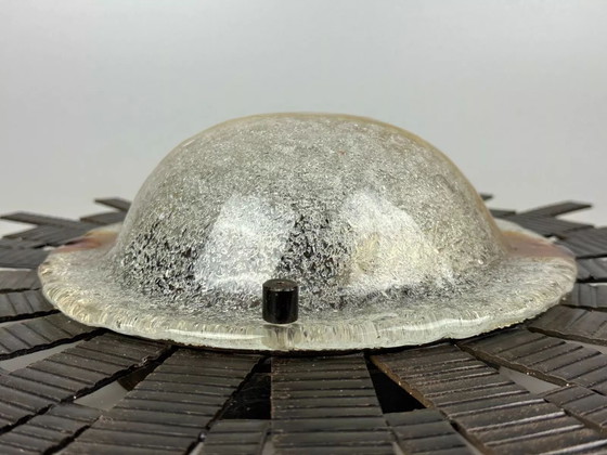 Image 1 of 60s 70s Brutalistische Wandlamp Wandlamp Ijzer & Glas Van Honsel Leuchten