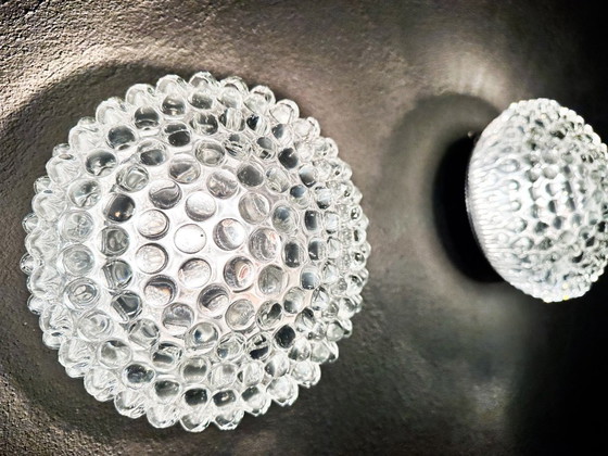 Image 1 of Vintage pair of bubble glass lamps