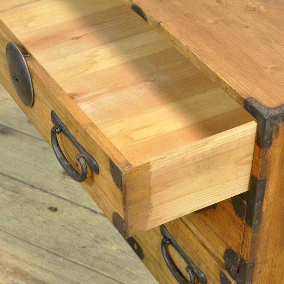Japanese Tansu chest of drawers, circa 1870, Iron, Wood, Black (photo 5 of 12)