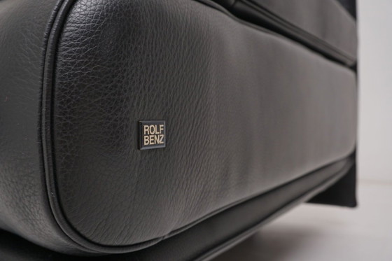 Image 1 of Rolf Benz 6500 Set Sofa Couch Three-seater Two-seater Leather Black