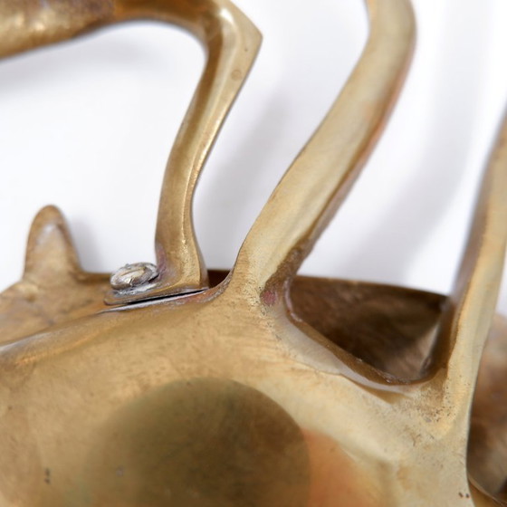 Image 1 of Schmuckschatulle aus Messing in Form einer blauen Krabbe, 1960er Jahre