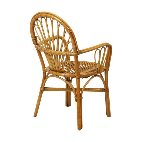 Image 1 of Vintage Rotan Stoel Fauteuil Boho Design Jaren 70