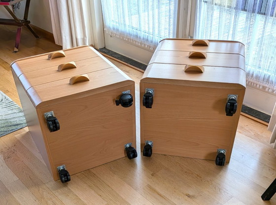 2x Comodini vintage, Vroomshoop Meubelen, Metallo, Plastica, Beige (foto 16 di 17)