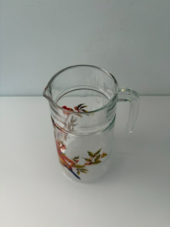 Vintage glass pitcher with bird motif 1.2L – Glass & Decanter (photo 7 of 9)