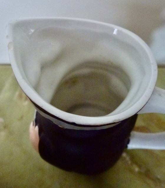 Image 1 of Sucrier et pot à lait vintage Goebel Friar Tuck Monk en 2 pièces d'Allemagne de l'Ouest.