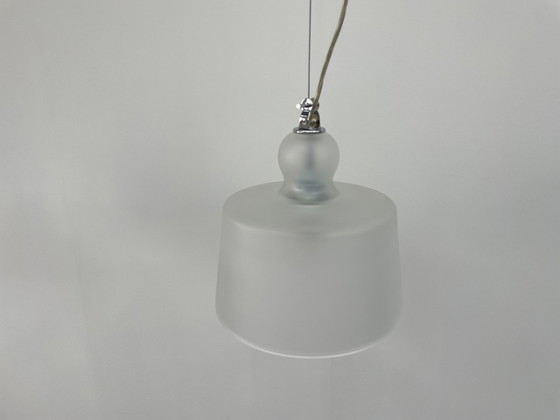 2 x Acquatinta Murano Glazen Hanglampen (Satijnen Afwerking) – Michele De Lucchi, Murano Glass (photo 4 of 14)