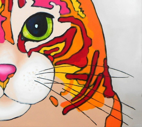 Image 1 of El gato de colores (dibujo a mano)