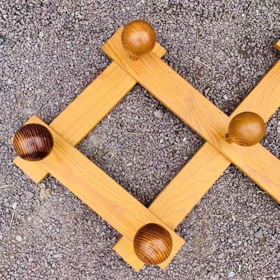 Vintage Extendable Pine Coat Rack – Wood (photo 6 of 9)