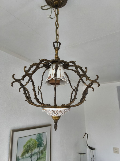 Plafonnier vintage – plafondlampen, Porcelain, Copper
