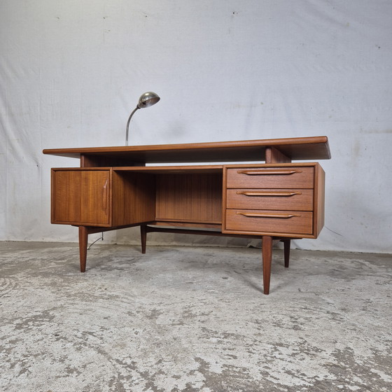 Image 1 of Heinrich Riestenpatt Vintage 1960s Danish Desk Teak