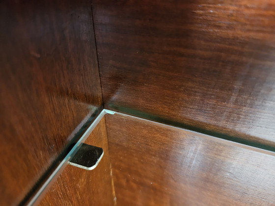 Image 1 of 1930s Art Deco Display Cabinet in Walnut and Walnut Root